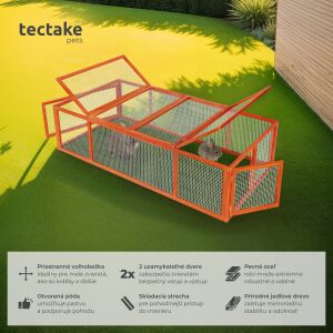 Portable Rabbit Hutch with 4 Doors 119926269 - Pet Care