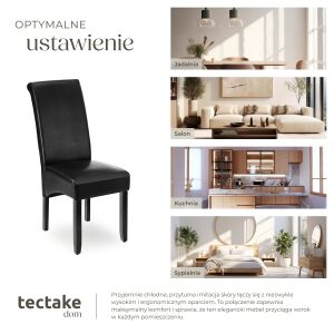 2 Ergonomic Dining Chairs, Solid Wood 137372530 - Dining chair