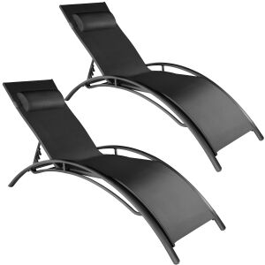 2 x 5-Position Beach Loungers 118406935 - Sun Lounger & Deck Chair