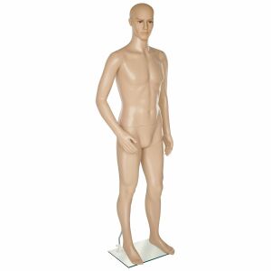 Tectake Male Mannequin Full Body Display with Glass Base - TecTake Store mannequin
