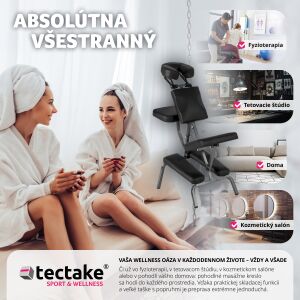 TecTake - Przenośny Ergonomiczny Fotel Do Masażu - Czarny 118567996 - Uroda i zdrowie
