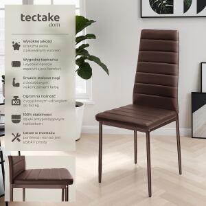 6 Dining Chairs, Synthetic Leather 137375650 - Dining chair