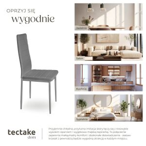 4 Dining Chairs, Synthetic Leather 137372860 - Dining chair