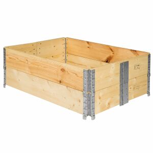 Stackable Raised Wooden Planter 120x80x19cm 130252495 - Raised Garden Bed