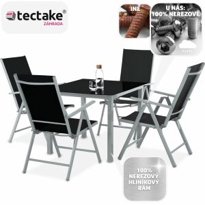 Záhradný hliníkový nábytok 4+1 112442292 - TecTake Záhradné pohovky
