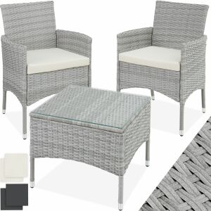 Luzern 2 + 1 Rattan Garden Furniture Set 112444507 - TecTake Garden Seating Set