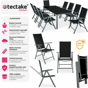 Aluminum Garden Furniture Set 8 + 1 112445673 - Garden Set