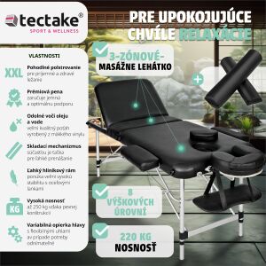 Składane łóżko do masażu z torbą - 3 strefy, 5 cm 112446695 - Uroda i zdrowie