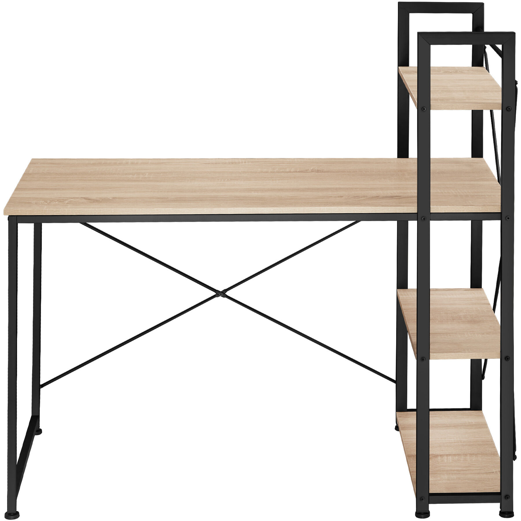 TecTake Hershey - Biurko komputerowe z półką - 122x61x120cm