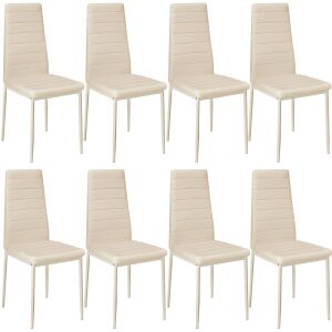 8 Dining Chairs, Synthetic Leather 130252486 - Dining chair
