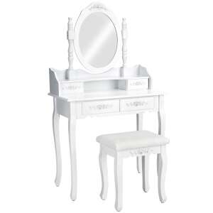 Barok Cosmetic Vanity Set with Mirror and Stool 104841413 - Dressing Table