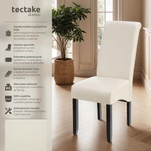 6 Ergonomic Dining Chairs, Solid Wood 119339296 - Dining chair