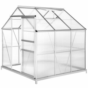 Polycarbonate Greenhouse with Galvanized Steel Frame 130785633 - Landscaping