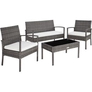 Sparta Rattan Garden Furniture 3 + 1 130252809 - TecTake Garden Seating Set