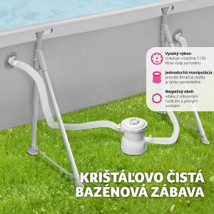tectake Bazén Obdĺžnikový s Filtračným Čerpadlom - 300 x 207 x 70 cm 118564131