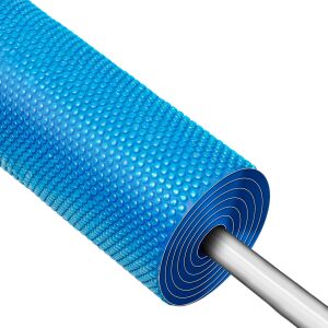 Zrolovaná solárna plachta na bazén Tectake pre okrúhle bazény - Kryty na bazény