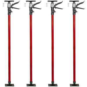 Set of 4 telescopic ceiling supports, 115-290 cm, red, for construction and renovation work - Lift
