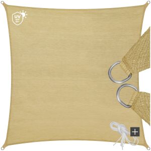 Beige Square Sun Shade Sail 122114953 - Shade Sail