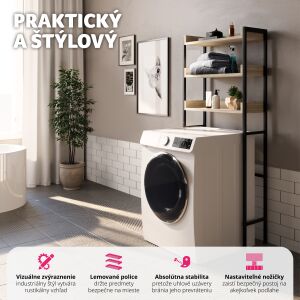 TecTake - Półka łazienkowa Seattle - 3 półki - 165,5 cm 112477635 - Półka łazienkowa