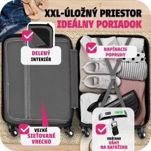 TecTake Cleo Luggage Set with Luggage Scale – 4 pieces 112488722 - Dressing Accessory