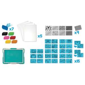 Maped Creativ Textur' Art drawing board set for kids, includes drawing board, crayons, templates, and paper - Drawing Board