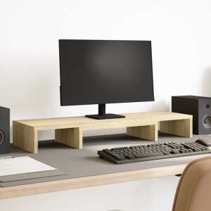 vidaXL Kétmonitoros Állvány - Fa - 80cm 104854540
