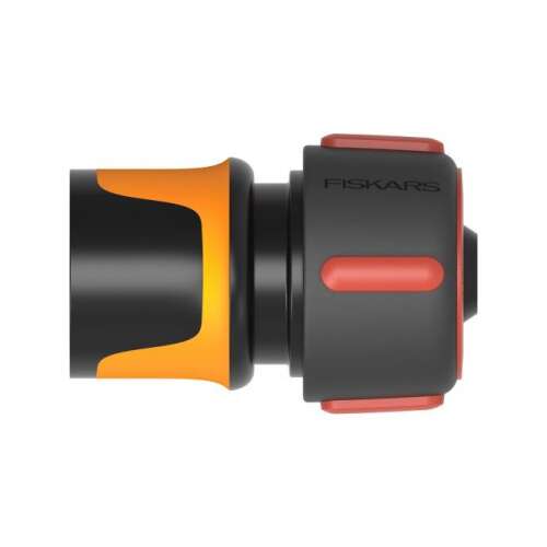 Бърз конектор за маркуч Fiskars Comfort FLOW 19 mm (3/4"), черен, оранжев, червен