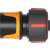 Fiskars Hose Connector, 19mm (3/4") quick connect, red and orange, side view
