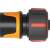 Fiskars Hose Connector, 19mm (3/4") quick connect, red and orange, side view