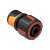 Fiskars Hose Connector, 19mm (3/4") quick connect, red and orange, angled view