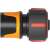 Fiskars Hose Connector, 19mm (3/4") quick connect, red and orange, side view