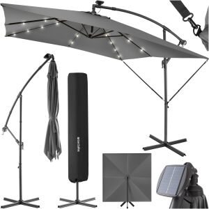 Sunna LED-Solar Parasol with Crank 2.5 x 2.5 m 112260706 - Awning & Shade