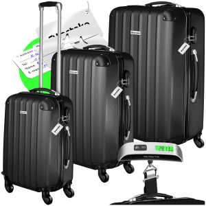 TecTake Talia 3-Piece Luggage Set with Luggage Scale and Tags 112267747 - Dressing Accessory