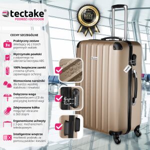 TecTake Talia - Súprava cestovných kufrov 3-dielna 112268111 - Kufre&tašky
