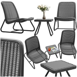 Modica 2-Person Rattan Look Furniture Set, Ergonomic 118561041 - Garden Dining Set