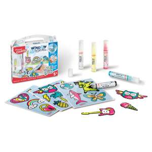 MAPED CREATIV Üvegfóliafesték, mintaívvel, MAPED CREATIV, 5 különböző szín
