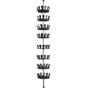 Rotating shoe rack, 48 pairs, adjustable height, tectake - Shoe Storage
