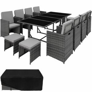 Palma 8+4+1 Technorattan Garden Furniture Set with Cover 130247583 - Garden Set