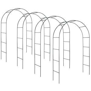 4 x Metal Garden Pergola - Flower Arch 104861204 - Gardening Tool