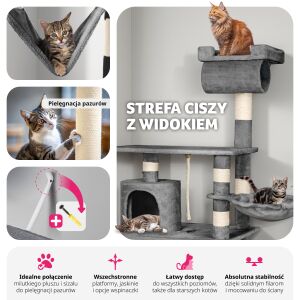 Stokeley Cat Scratching Post 141 cm 118563560 - Pet Care