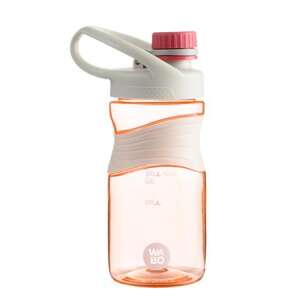 WABO 450 ml rosa Wasserflasche mit weißem Deckel und Griff - Lebensmittel- & Getränkebehälter