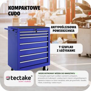 TecTake - Dielenský vozík - 7 zásuviek - oceľ 112348790 - Výstavba&Renovácia