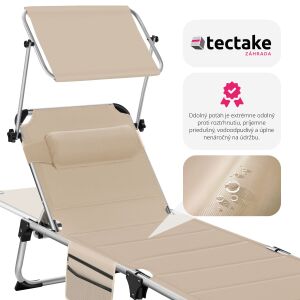TecTake Lorella Padded Folding Lounger 118567099 - Sun Lounger & Deck Chair