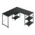 Timeless Tools Convertible L-Shaped Desk with Shelves, Black 104871590