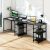 Timeless Tools Convertible L-Shaped Desk with Shelves, Black 104871590