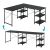 Timeless Tools Convertible L-Shaped Desk with Shelves, Black 104871590