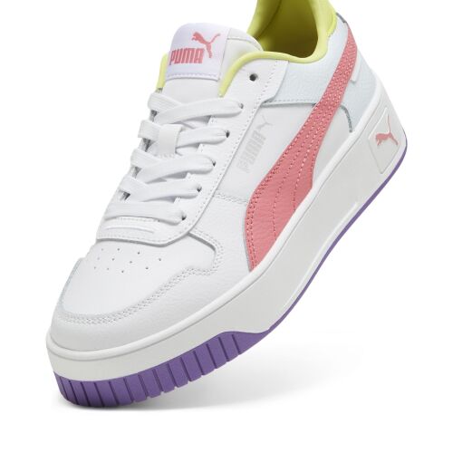 Puma Carina Street Jr fehér sportcipő, ferde nézet - Utcai - sport gyerekcipő