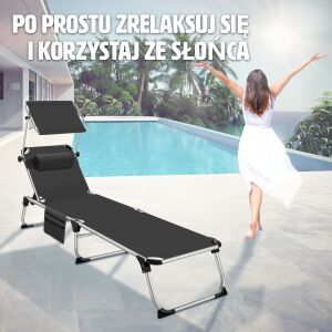 Aurelie Aluminum Lounger, 6-position 118566351 - Sun Lounger & Deck Chair