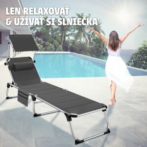 Lorella Upholstered Folding Lounger 135666923 - Sun Lounger & Deck Chair