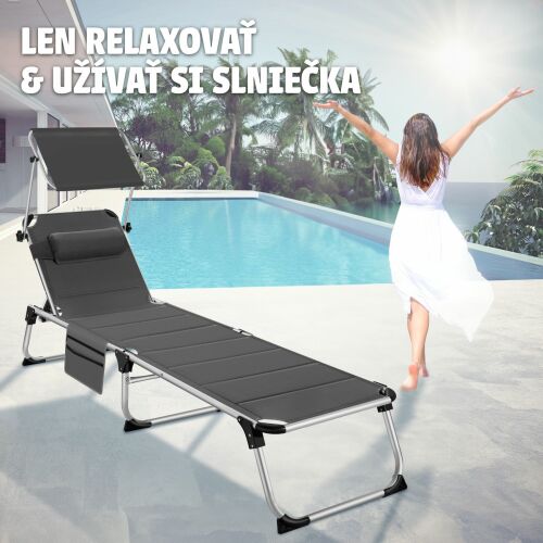 Lorella Upholstered Folding Lounger 135666923